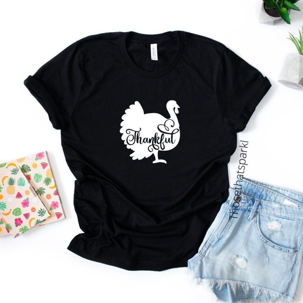 Thankful Turkey day t-shirt, Thanksgiving Sweatshirt, Funny holiday shirt